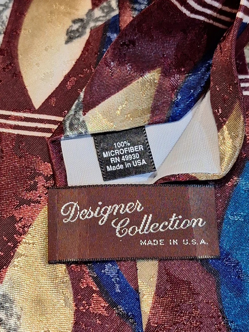 Trio Of 100% Microfiber Men's Patterned Clip On Ties - Made In USA